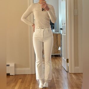 J. Crew white Denim Boot Crop Denim Pants